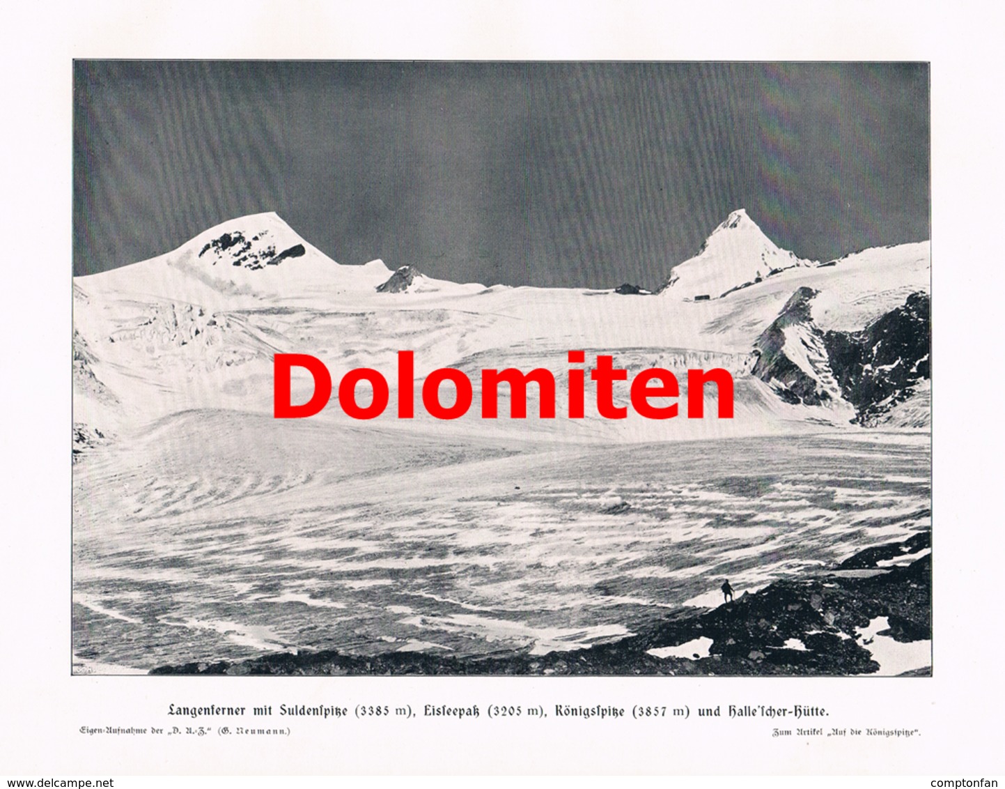 A102 558 - Heinz Von Ficker Königsspitze Sulden Dolomiten Artikel Mit 5 Bildern 1903 !! - Sonstige & Ohne Zuordnung