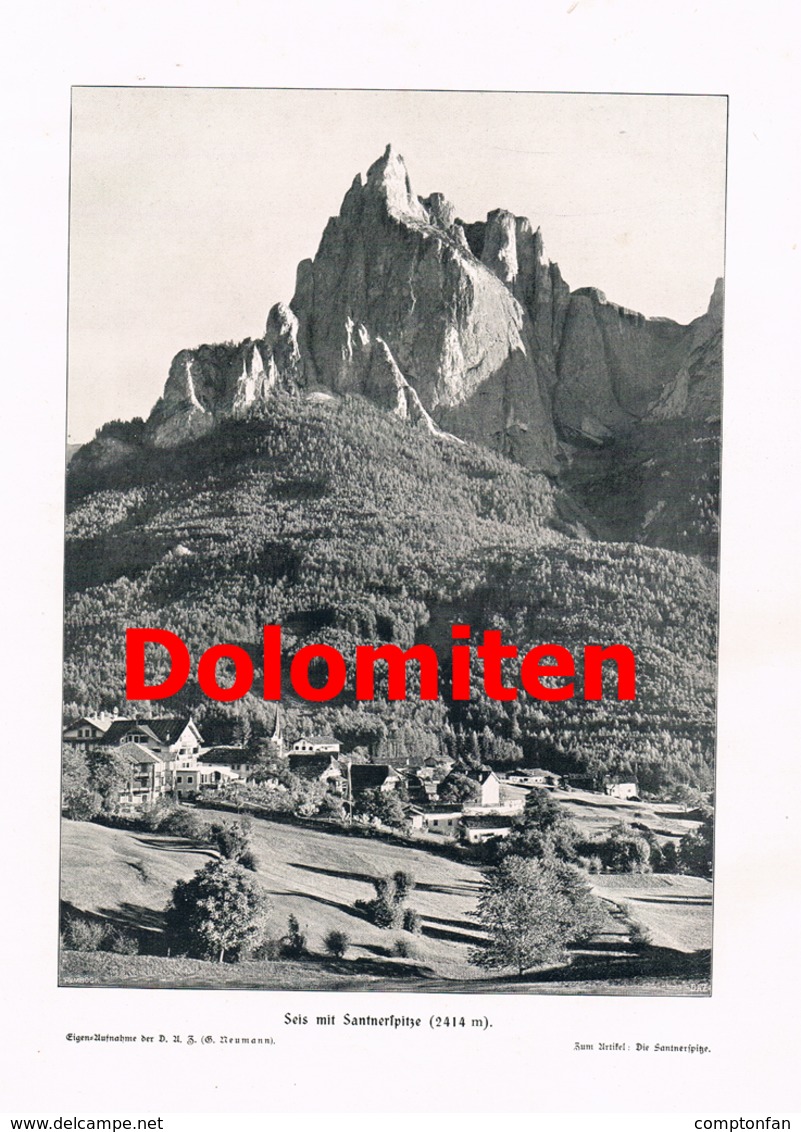 569 - Hans Seyffert Santnerspitze Seis Dolomiten Artikel Mit 4 Bildern 1902 !! - Altri & Non Classificati