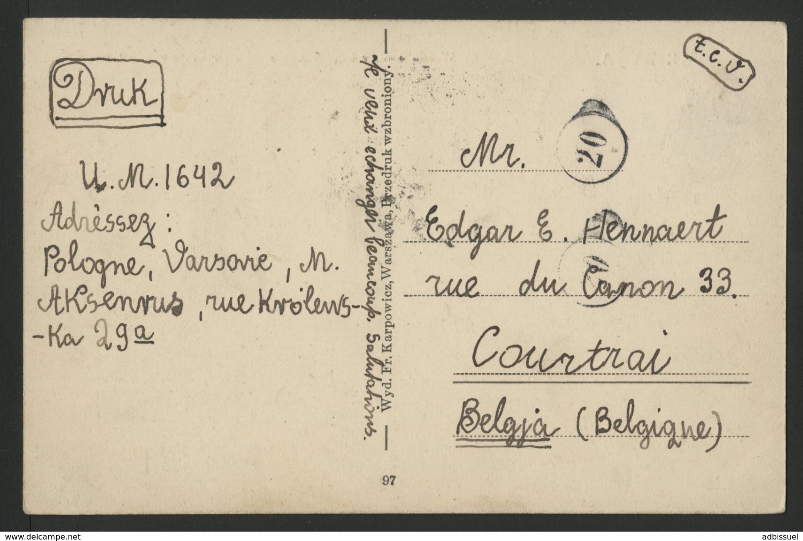 POLOGNE PERIODE INFLATIONNISTE EN 1924 / POLSKA POLAND INFLATION COVER. Voir Description - Cartas & Documentos