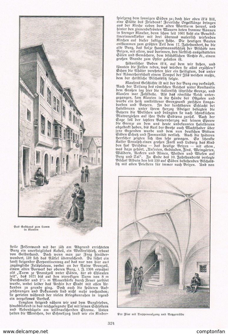 A102 583-2 - Hugo Steffen Klausen Gasthaus Lamm Artikel Mit 6 Bildern 1908 !! - Otros & Sin Clasificación