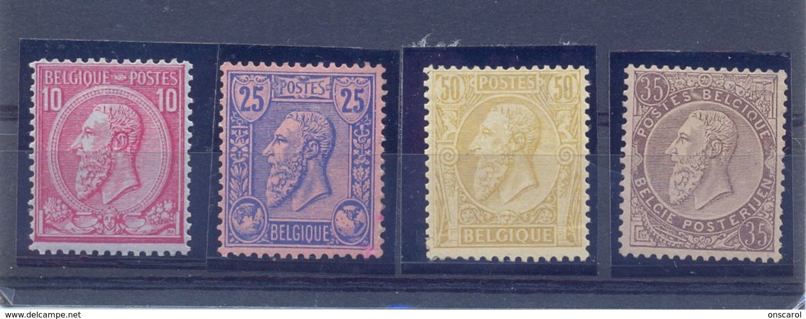 Nrs. 46+48+49+50 MH *  70 Côte 2 Scans - 1884-1891 Leopoldo II