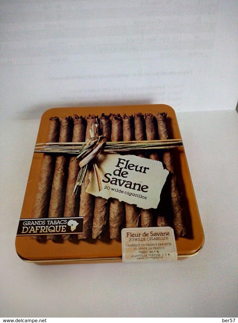 Boite En Fer Cigares "Fleur De Savane" (vide) - Boxes