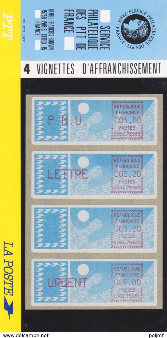 2 Plaquette De 4 Vignettes D'Affranchissement (PNU, Lettre, Urgent, 2,10 Et 3,20), Neuf ** - 1988 « Comète »