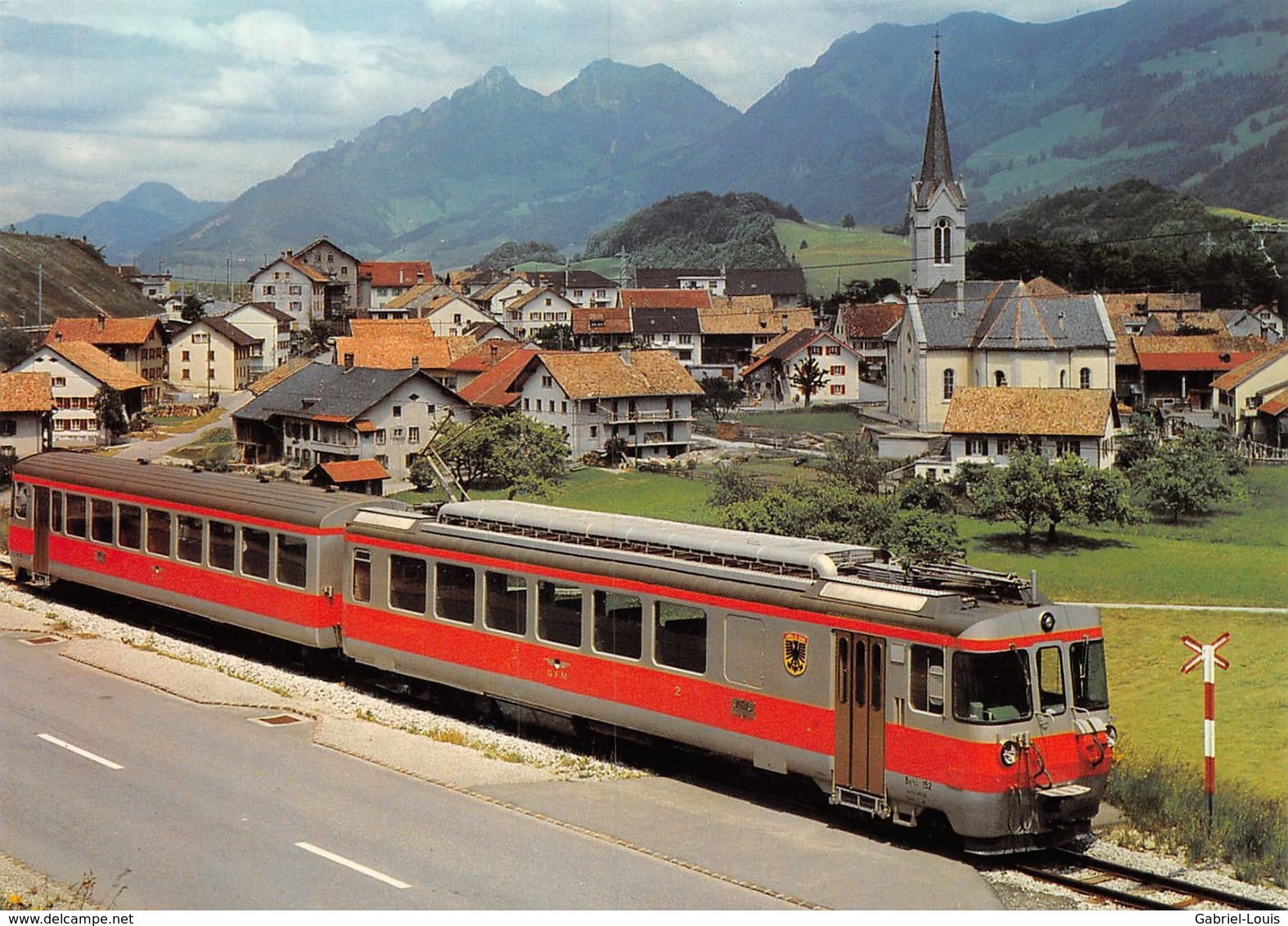 Gruyère-Fribourg-Morat - GFM - G.F.M - Ligne De Chemin De Fer Train - Be 4/4 152 à Albeuve "Châtel-St-Denis" - Albeuve
