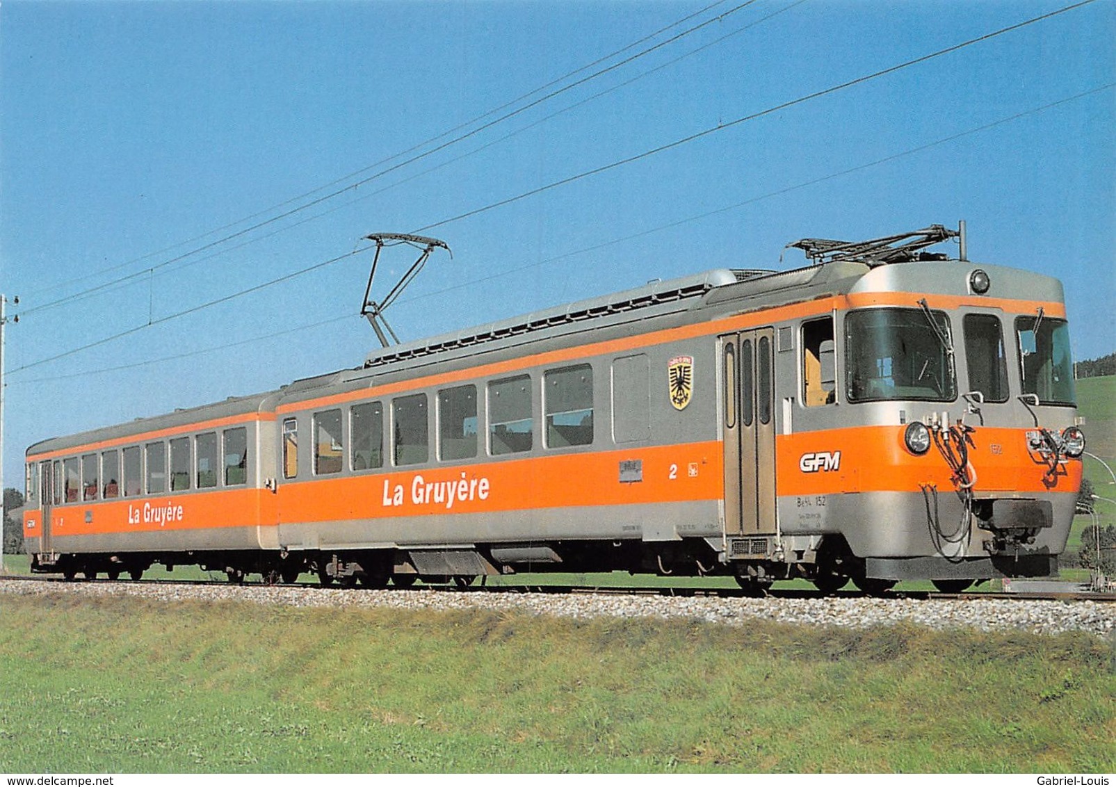 Gruyère-Fribourg-Morat - GFM - G.F.M - Ligne De Chemin De Fer Train - Be 4/4 152 + Bt 252 - Fribourg