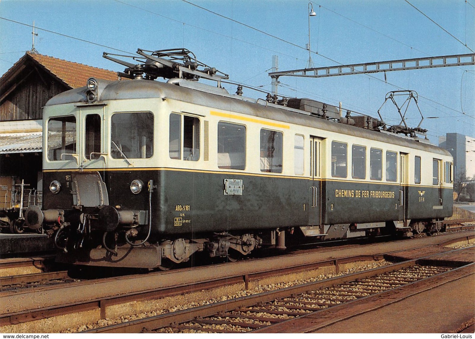 Gruyère-Fribourg-Morat - GFM - G.F.M - Ligne De Chemin De Fer Train - ABDe 4/4 161 - Fribourg