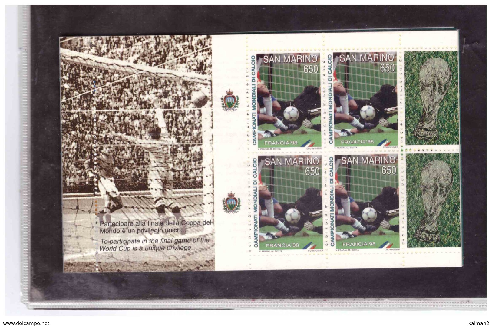 LIBR.114   - COPPA DEL MONDO  DI CALCIO  1998   -   NUOVO - Markenheftchen