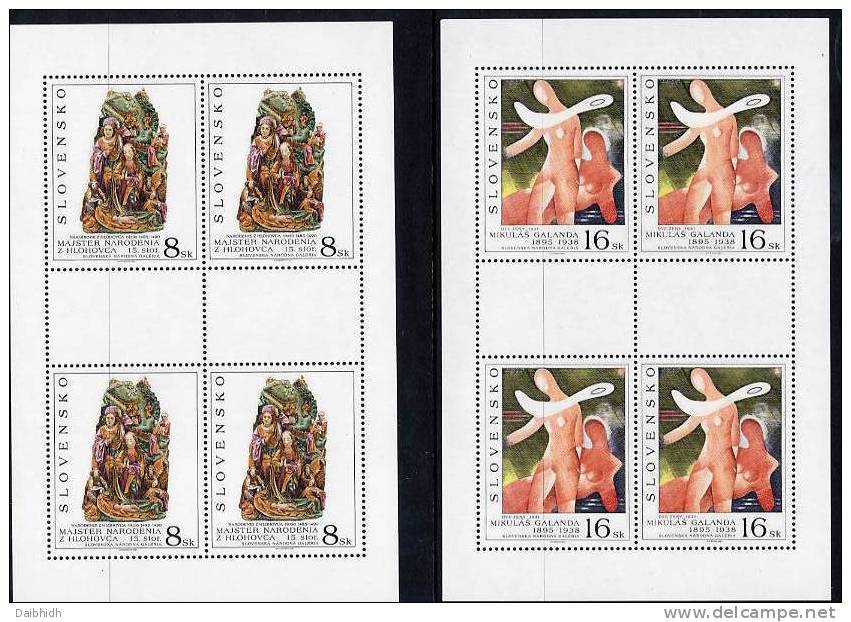 SLOVAKIA 1995 Art In National Gallery Sheetlets MNH / **.  Michel 243-44 - Unused Stamps