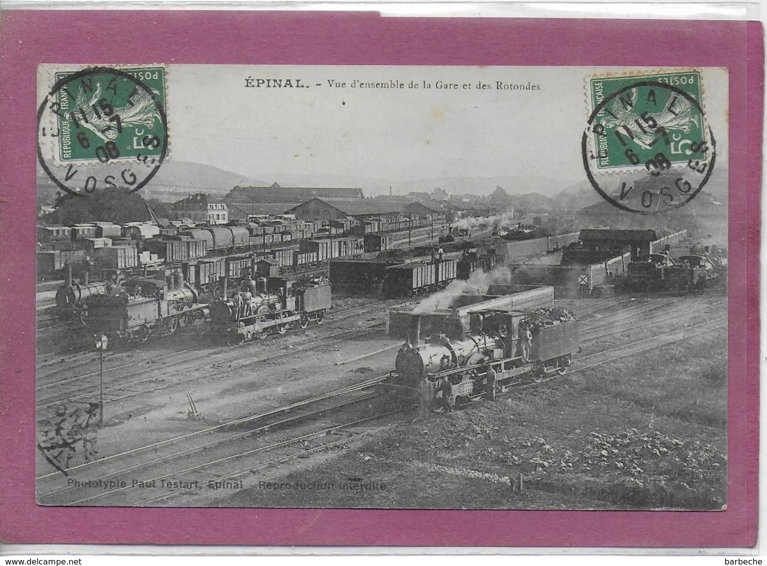 88.- EPINAL .- Vue D' Ensemble De La Gare Et Des Rotondes (Locomotive ) - Epinal