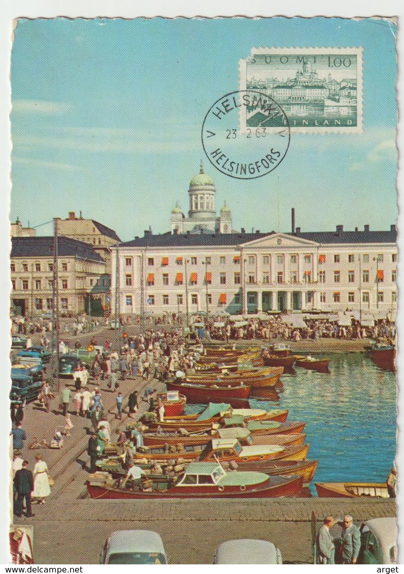 Carte-Maximum FINLANDE N°544 (HELSINKI) Obl Sp 1963 (Timbre Abîmé) - Cartoline Maximum