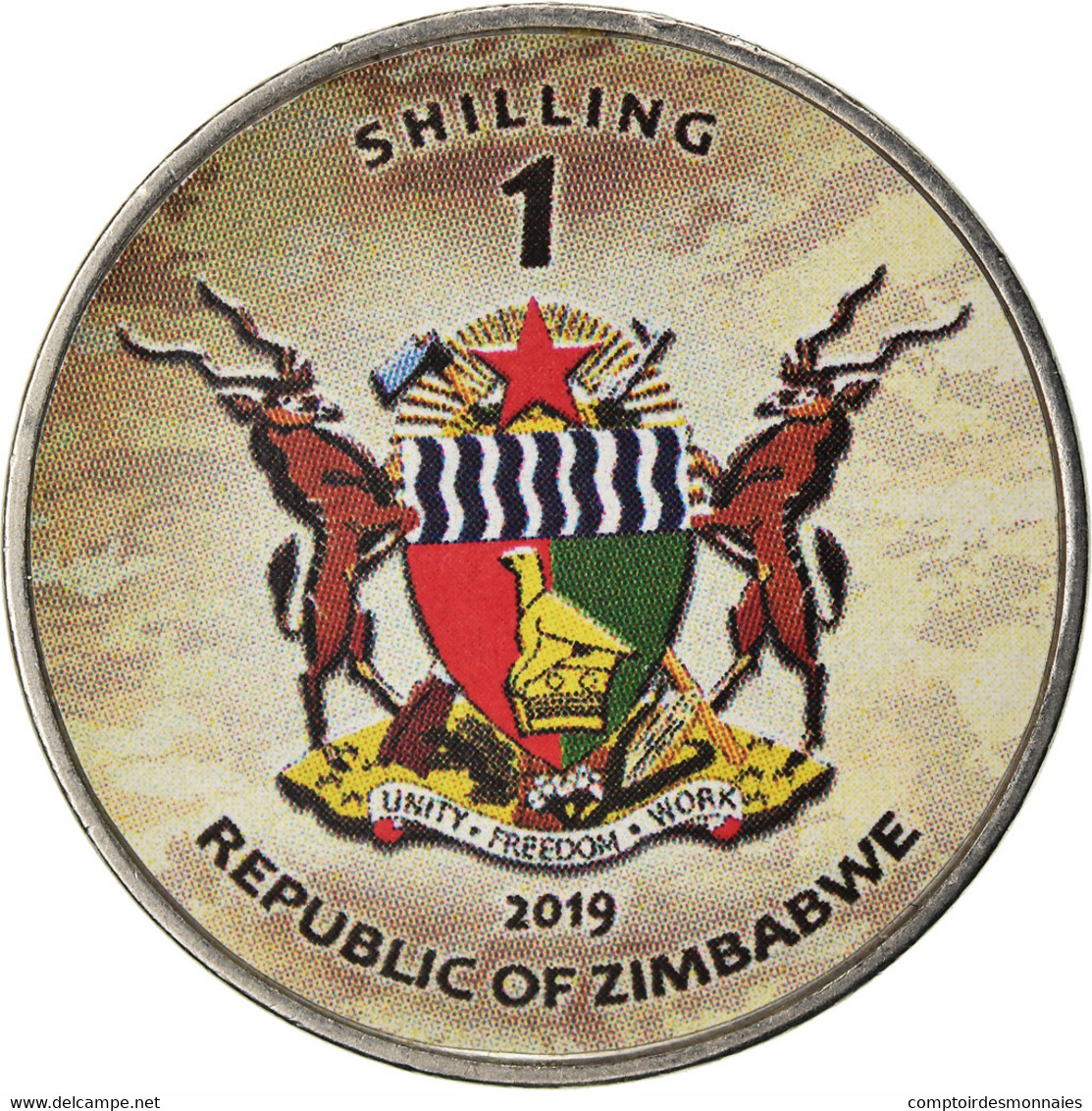 Monnaie, Zimbabwe, Shilling, 2019, Tanks - Zulflqar, SPL, Nickel Plated Steel - Zimbabwe