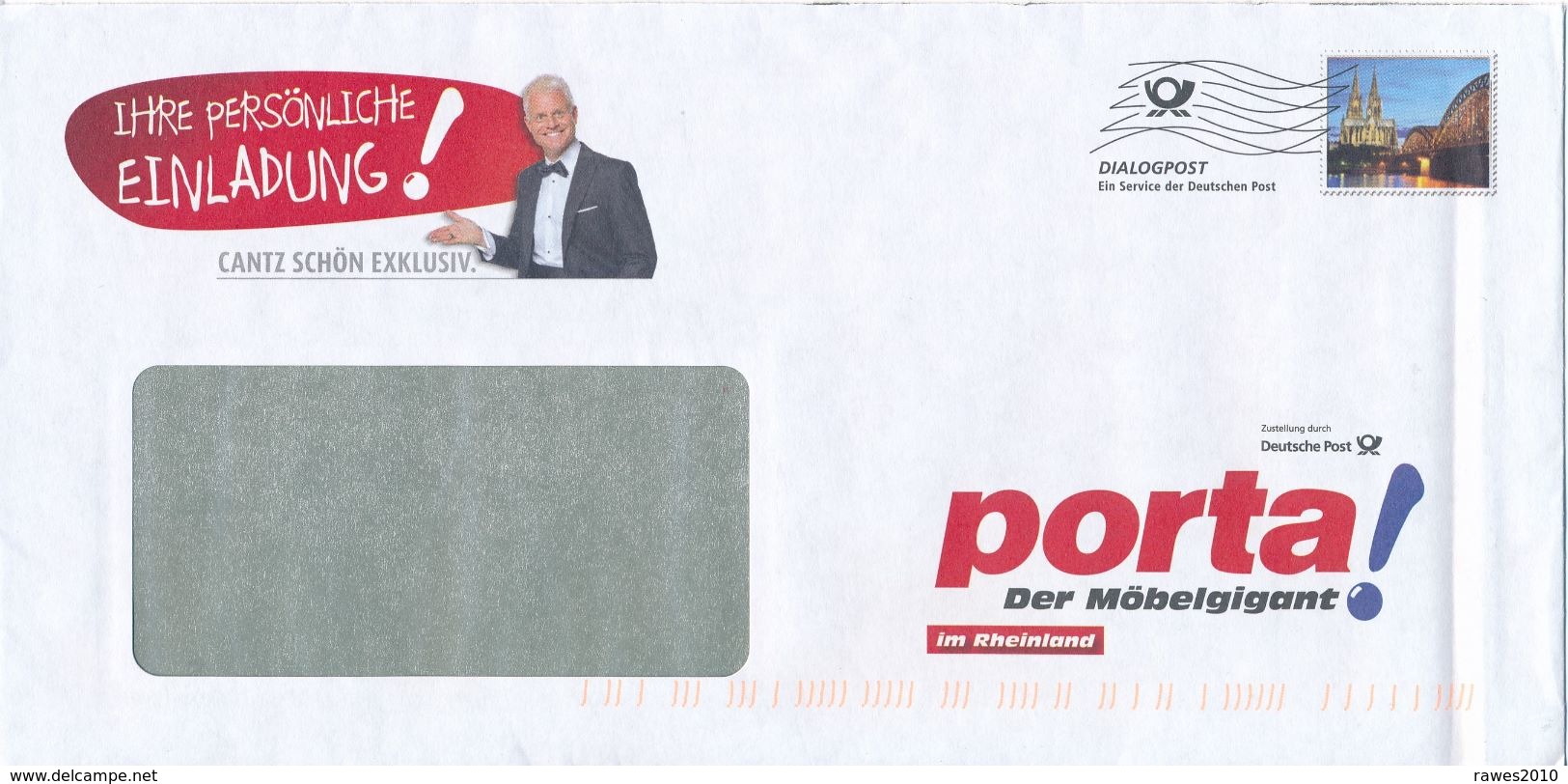 BRD / Bund Frechen Dialogpost FRW 2020 Köln Dom Eisenbahn Brücke Zustellung Durch Deutsche Post Porta Möbel Guido Cantz - Storia Postale