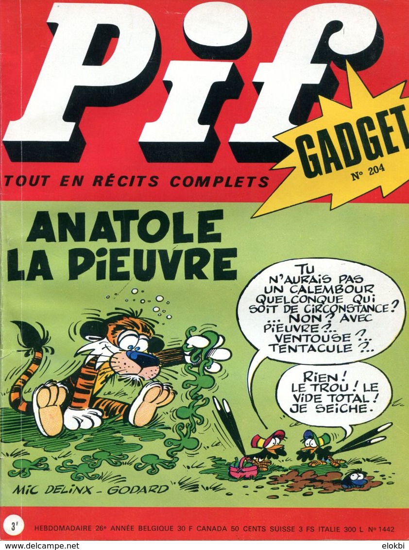 Pif Gadget N°204 - Fanfan La Tulipe - Corto Maltese - Pif Gadget