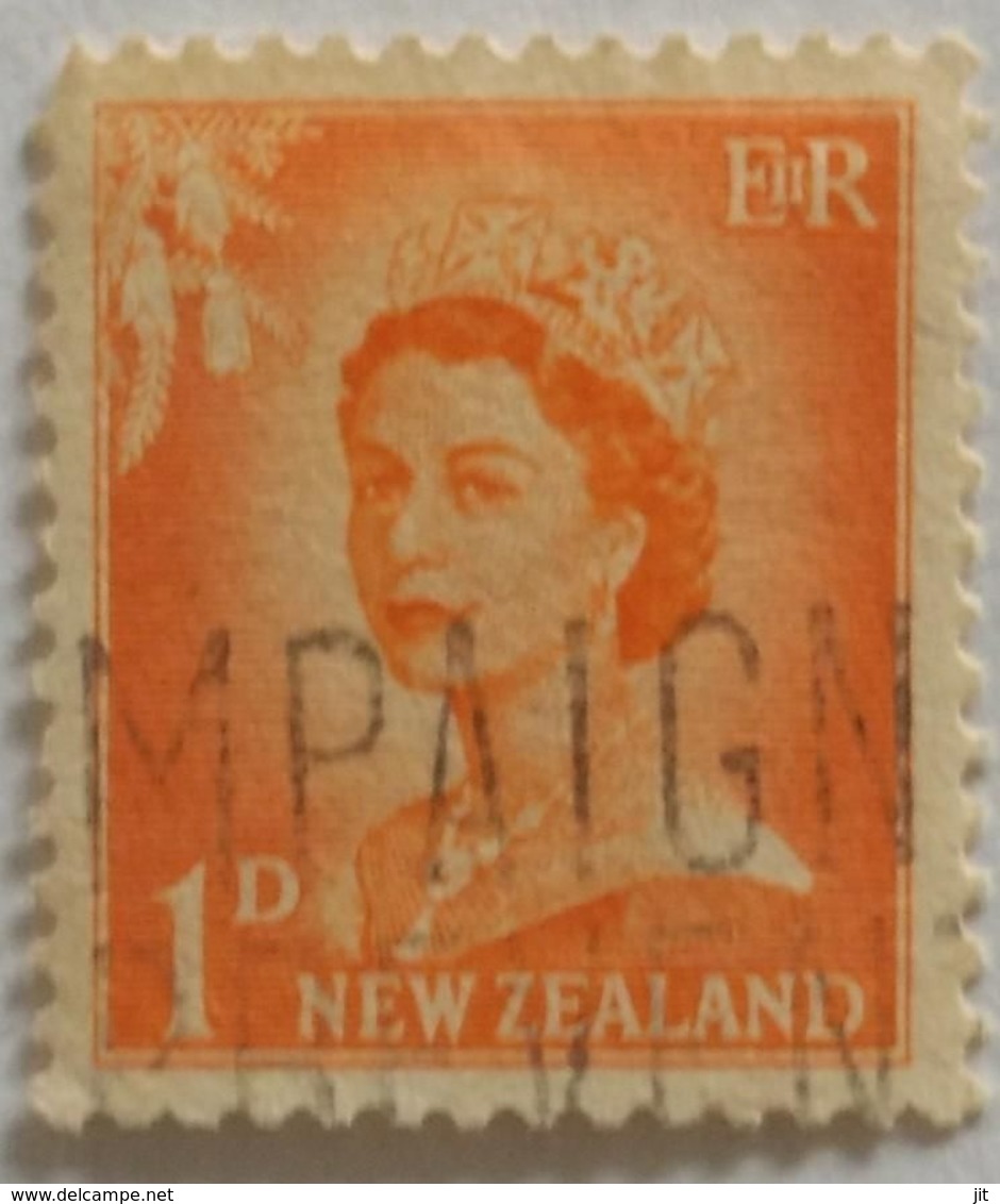 022. NEW ZEALAND (1D) USED STAMP QUEEN - Postal Fiscal Stamps