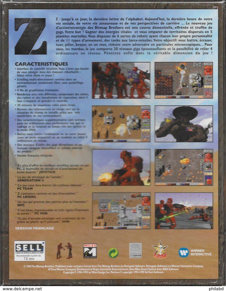 PC Z - THE BITMAP BROTHER - 1996 Neuf Sous Blister ! - Jeux PC