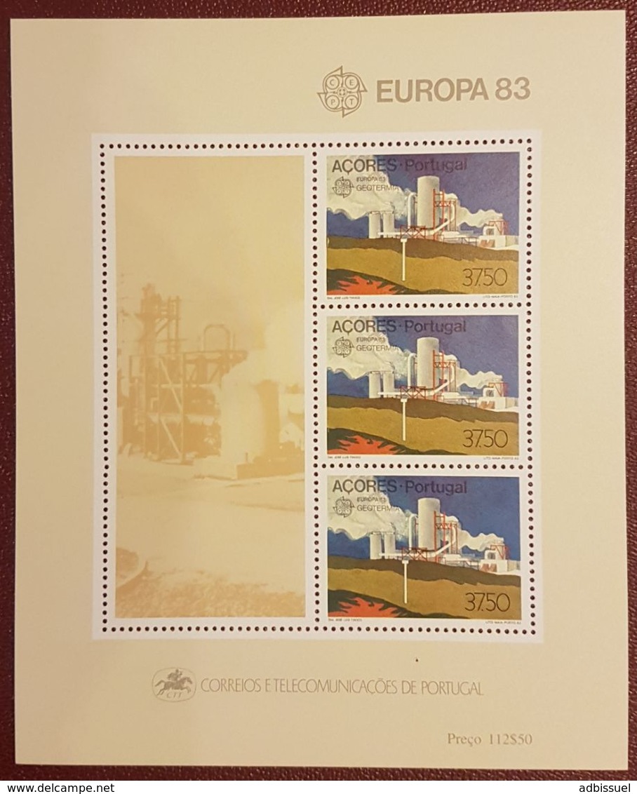 PORTUGAL AÇORES 1983 Cote 11 € Bloc Feuillet N° 4 NEUF ** MNH. "EUROPA 83" TB - Azoren