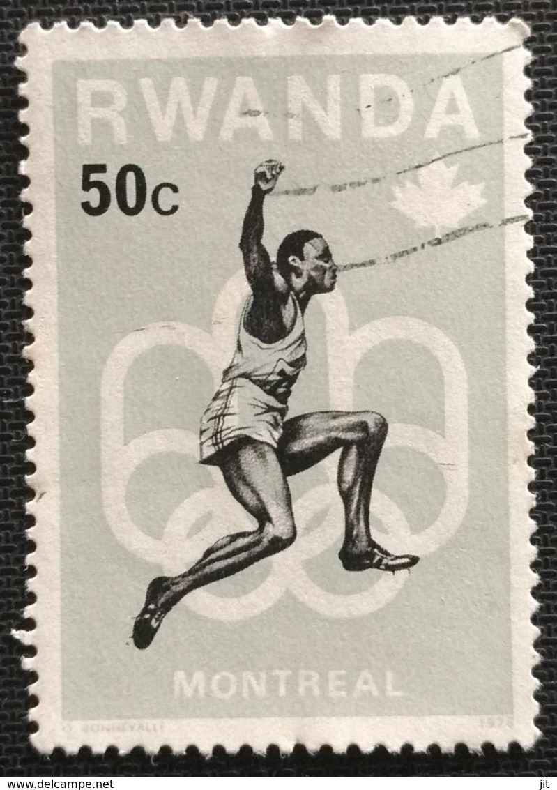 022. RWANDA (50C)  USED STAMP MONTREAL OLYMPICS - Oblitérés