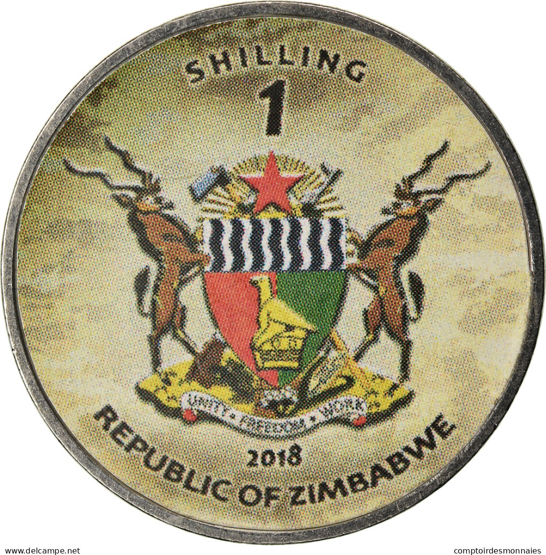 Monnaie, Zimbabwe, Shilling, 2018, Tanks - Type 99A, SPL, Nickel Plated Steel - Zimbabwe