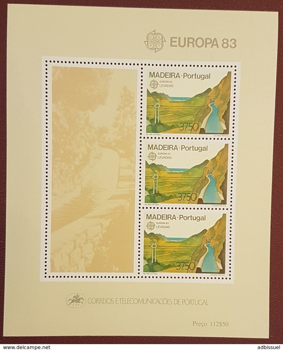 PORTUGAL MADEIRA 1983 Cote 12 € Bloc Feuillet N° 4 NEUF ** MNH. "EUROPA 83" TB - Madère