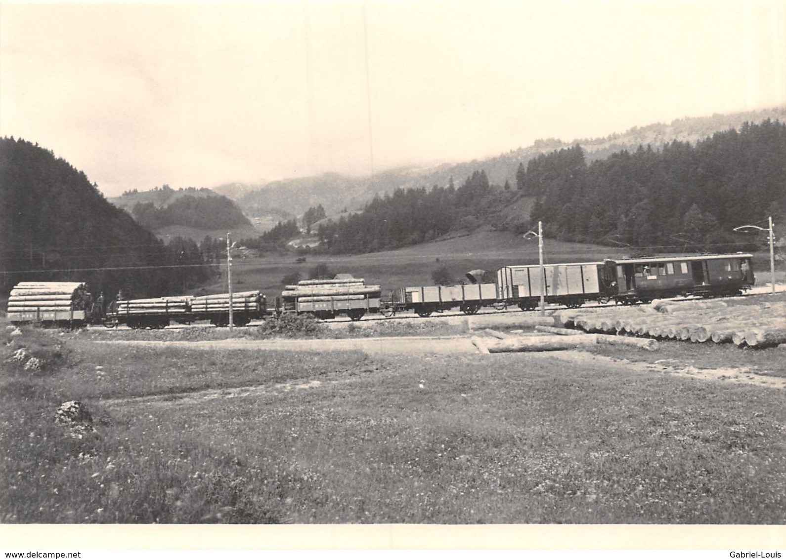 BVA - Lessoc Train  De Marchandise - Gruyère-Fribourg-Morat - GFM - G.F.M - Ligne De Chemin De Fer Train - CFZe 4/4 13 - Lessoc