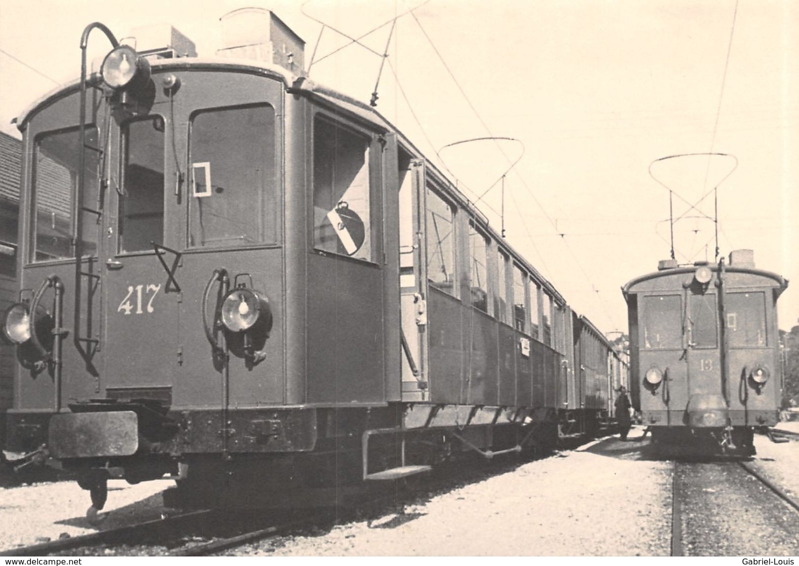 BVA - Châtel-St-Denis - Gruyère-Fribourg-Morat - GFM - G.F.M - Ligne De Chemin De Fer Train - BCe 4/4 417 Et CFZe 13 - Fribourg