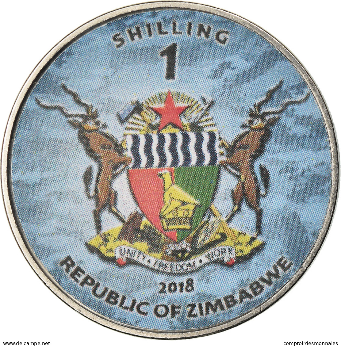 Monnaie, Zimbabwe, Shilling, 2018, Fighter Jet - Saab JAS 39 Gripen, SPL, Nickel - Simbabwe