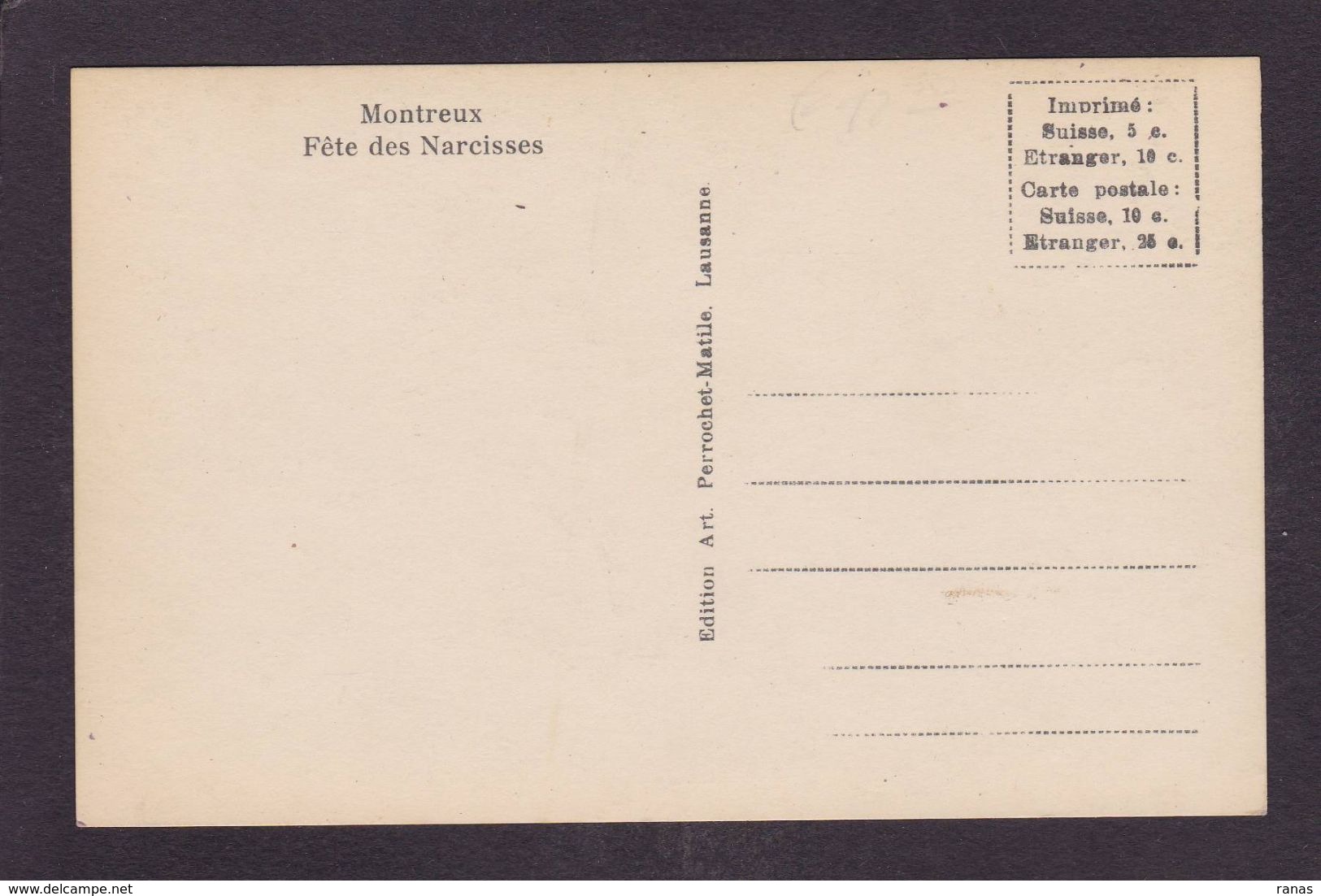 CPA Suisse Helvétia Schweiz Svizzera Non Circulé Carte Photo Montreux Lausanne - Mon