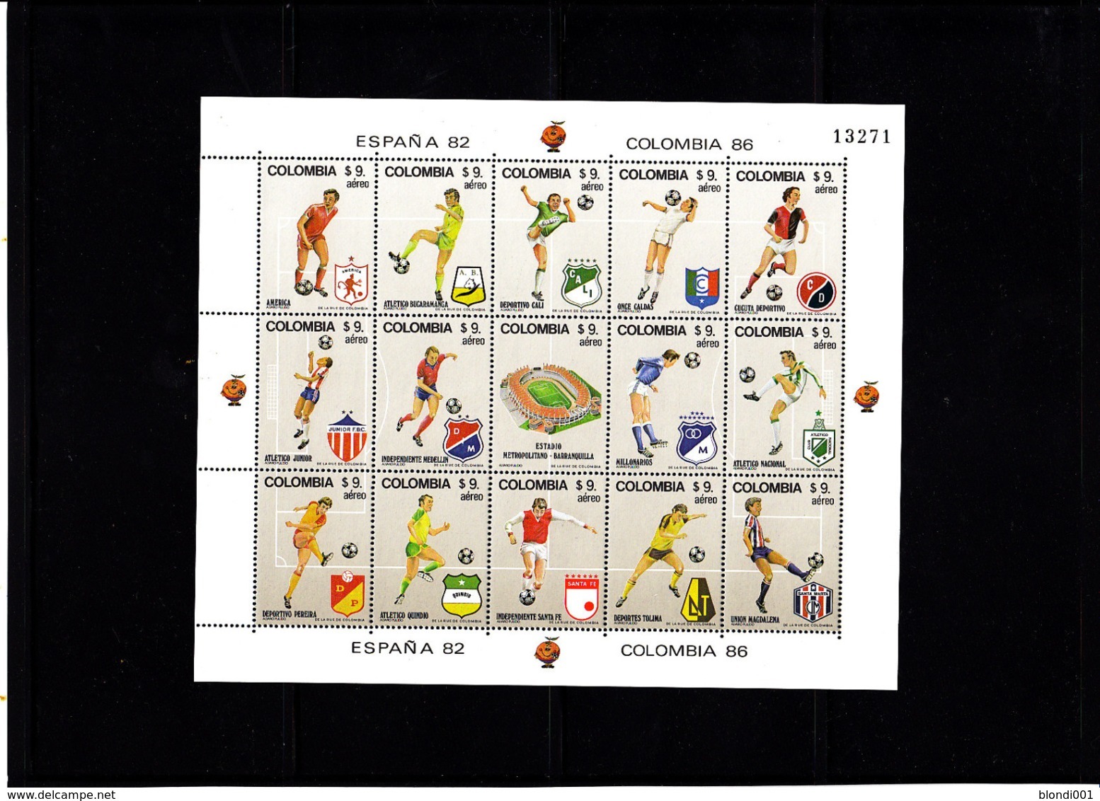 Soccer World Cup 1982 - COLOMBIA - Sheet MNH - 1982 – Espagne