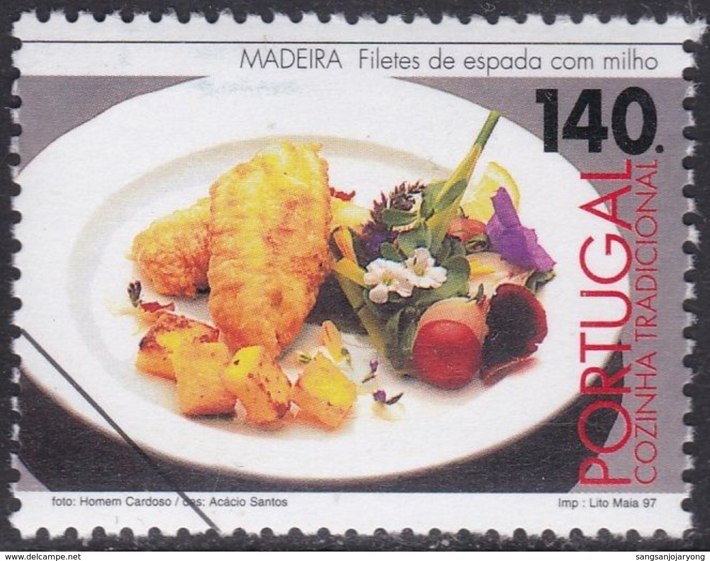 Specimen, Portugal Sc2174 Traditional Food, Swordfish Fillets With Corn, Alimentation - Food