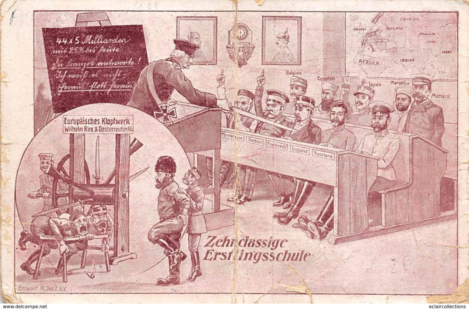 Illustrateur Politique Ou Satyrique : Allerhand Anschuldigungen Und Entschuldigungen.     (Très Abîmée Voir Scan) - 1900-1949