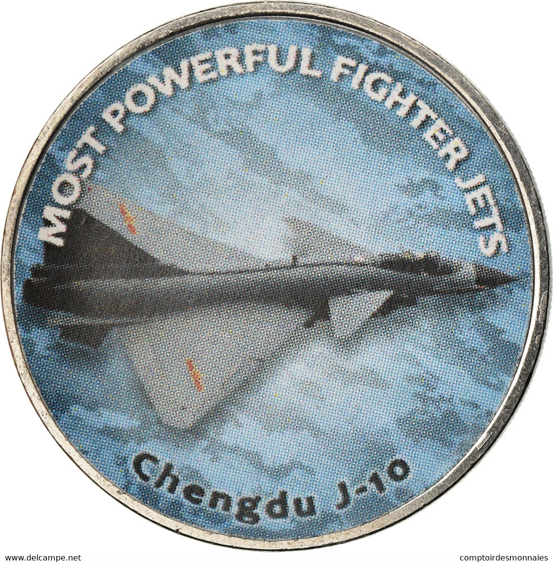 Monnaie, Zimbabwe, Shilling, 2018, Fighter Jet - Chengdu J-10, SPL, Nickel - Simbabwe