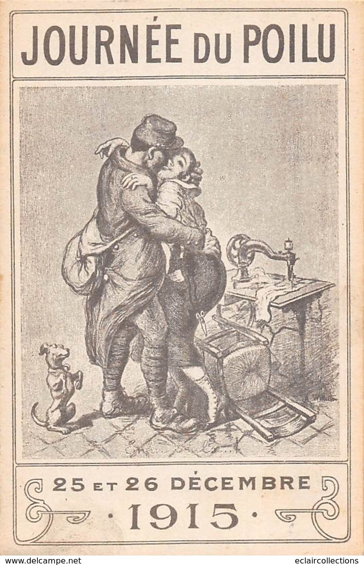 Illustrateur Politique Ou Satyrique :   Journée Du Poilu Décembre 1915. Machine A Coudre       (voir Scan) - 1900-1949