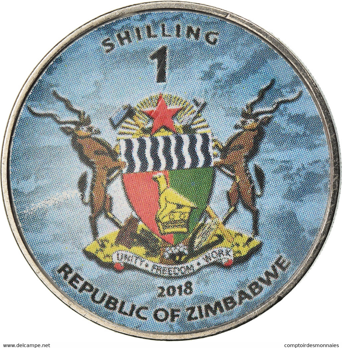 Monnaie, Zimbabwe, Shilling, 2018, Fighter Jet - F-22 Raptor, SPL, Nickel Plated - Zimbabwe