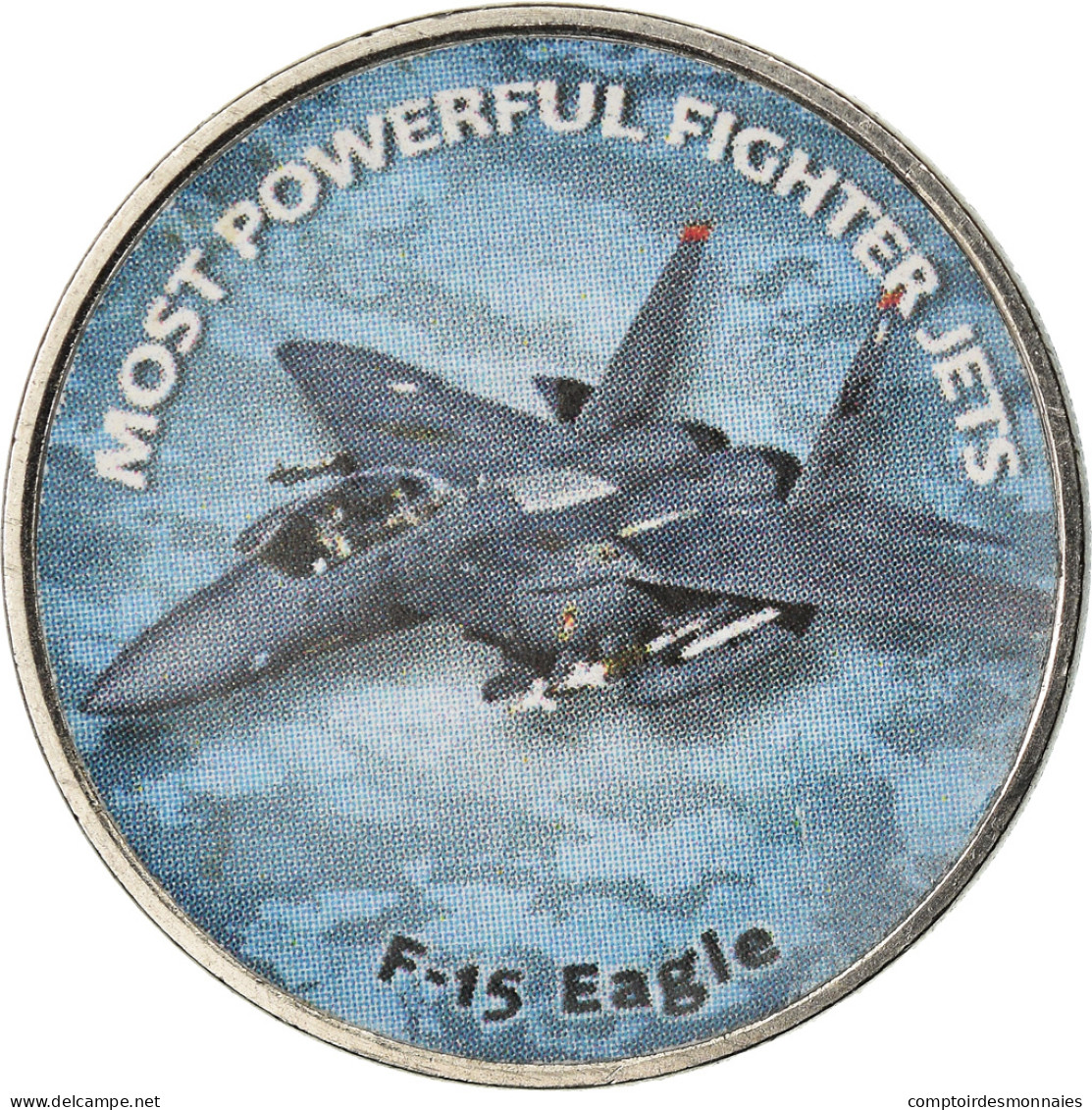 Monnaie, Zimbabwe, Shilling, 2018, Fighter Jet - F-15 Eagle, SPL, Nickel Plated - Simbabwe