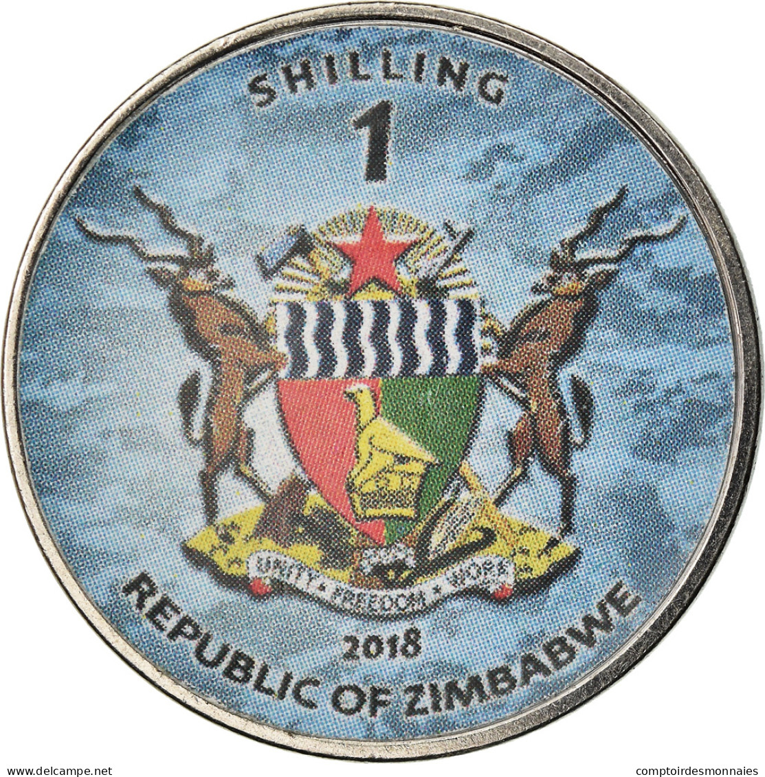 Monnaie, Zimbabwe, Shilling, 2018, Fighter Jet - F-15 Eagle, SPL, Nickel Plated - Simbabwe