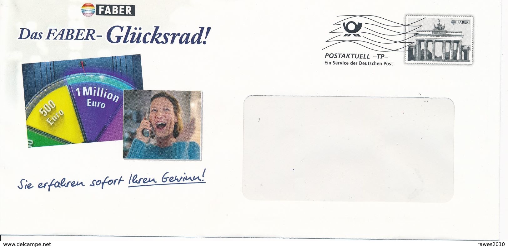 BRD / Bund Bochum Postaktuell -TP- FRW 2020 Brandenburger Tor Berlin Faber Glücksrad Frau - Storia Postale