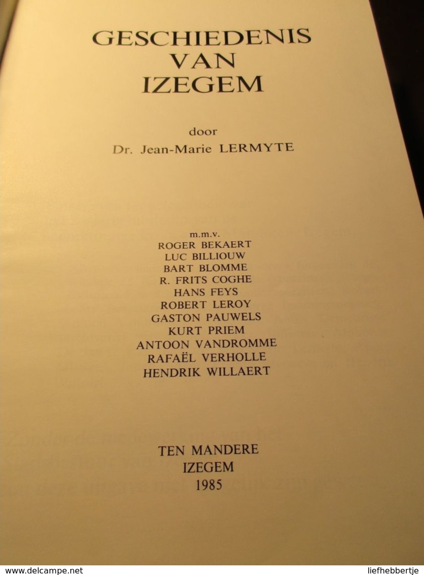 Geschiedenis Van Izegem - Door Jean-Marie Lermyte - History