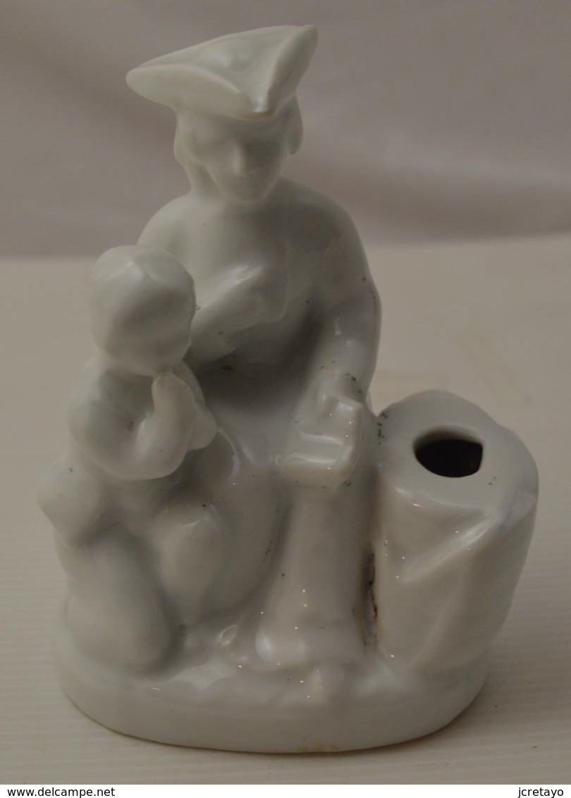 Encrier En Porcelaine En Bon état - Tinteros