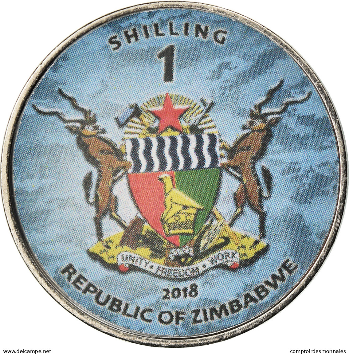 Monnaie, Zimbabwe, Shilling, 2018, Fighter Jet - F-16 Fighting Falcon, SPL - Simbabwe