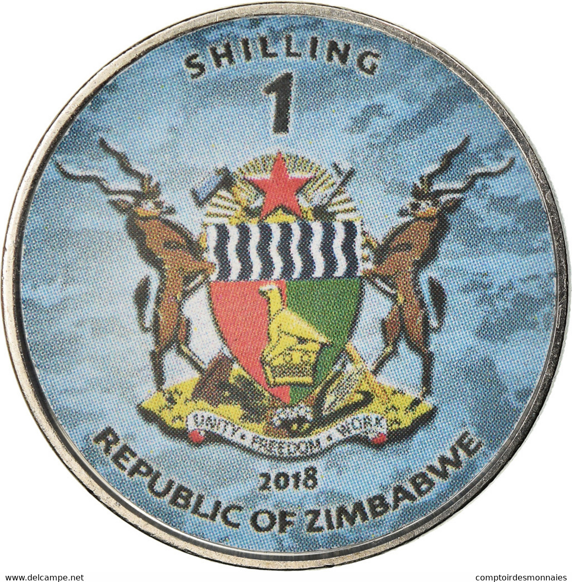 Monnaie, Zimbabwe, Shilling, 2018, Fighter Jet - Saab JAS 39 Gripen, SPL, Nickel - Zimbabwe