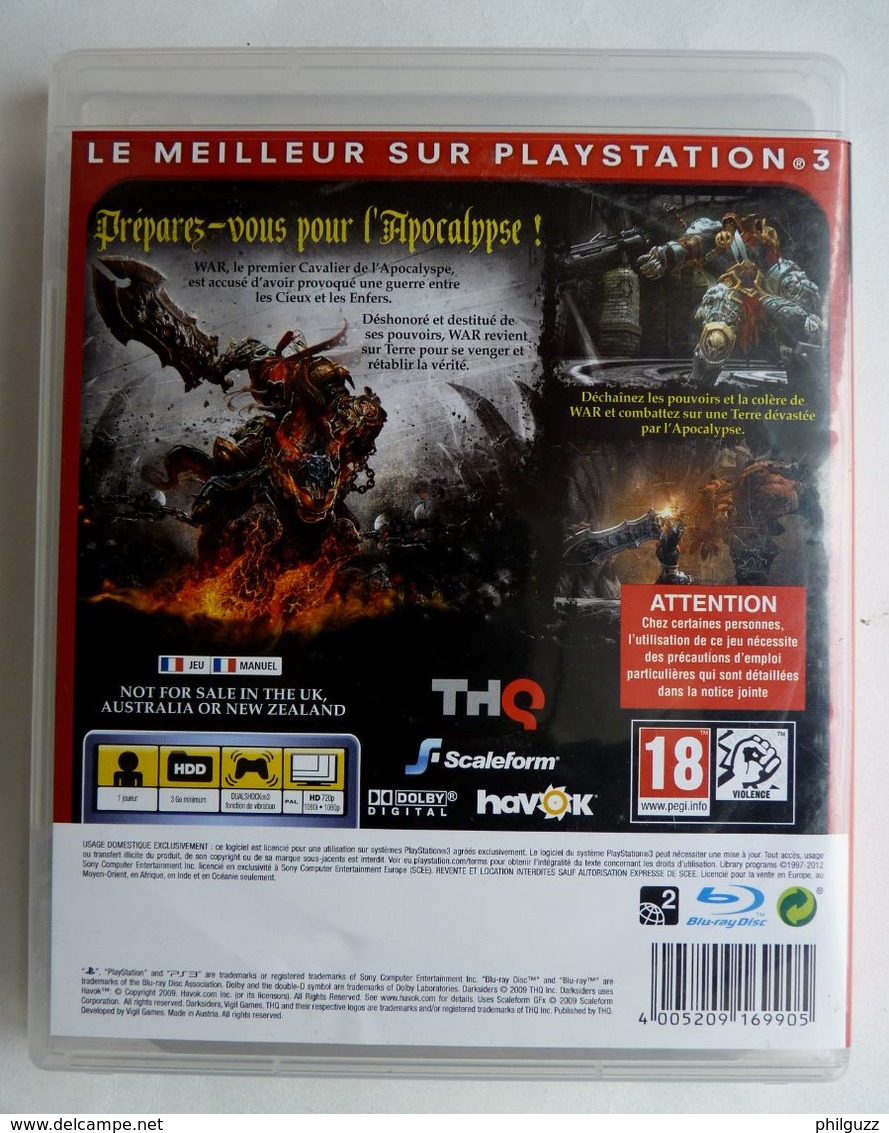 JEU Playstation JEU PS3  DARKSIDERS  AVEC BOITIER ET LIVRET - PS3