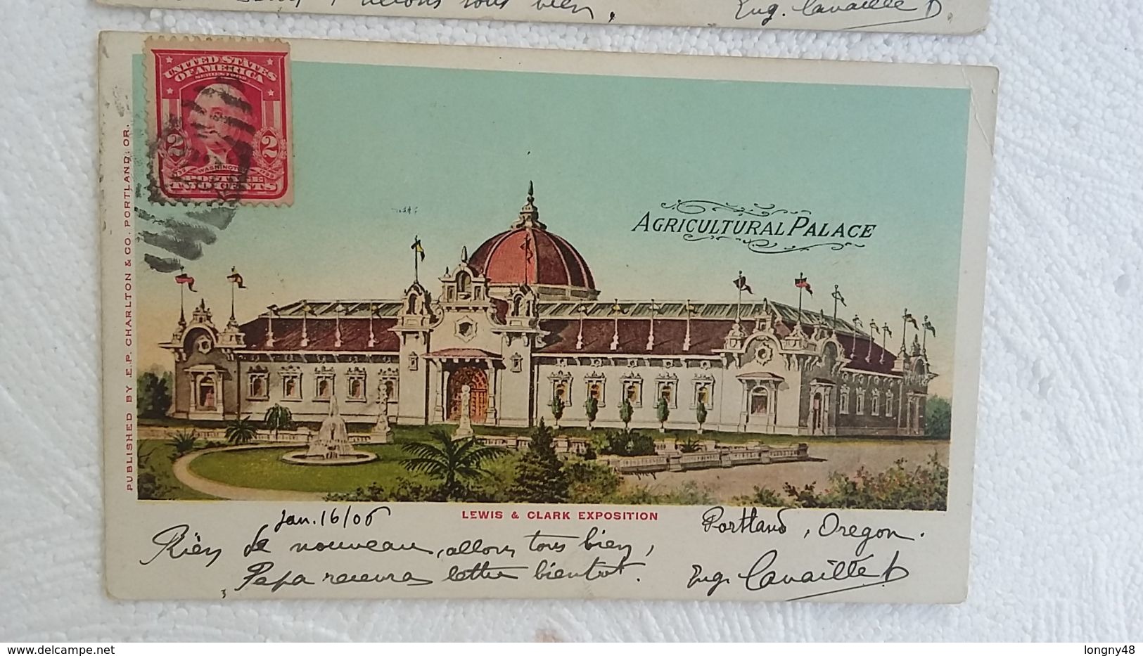 2  CPA  - 1905 - Differentes - Lewis & Clark - Exposition - Agricultural Palace - - Portland