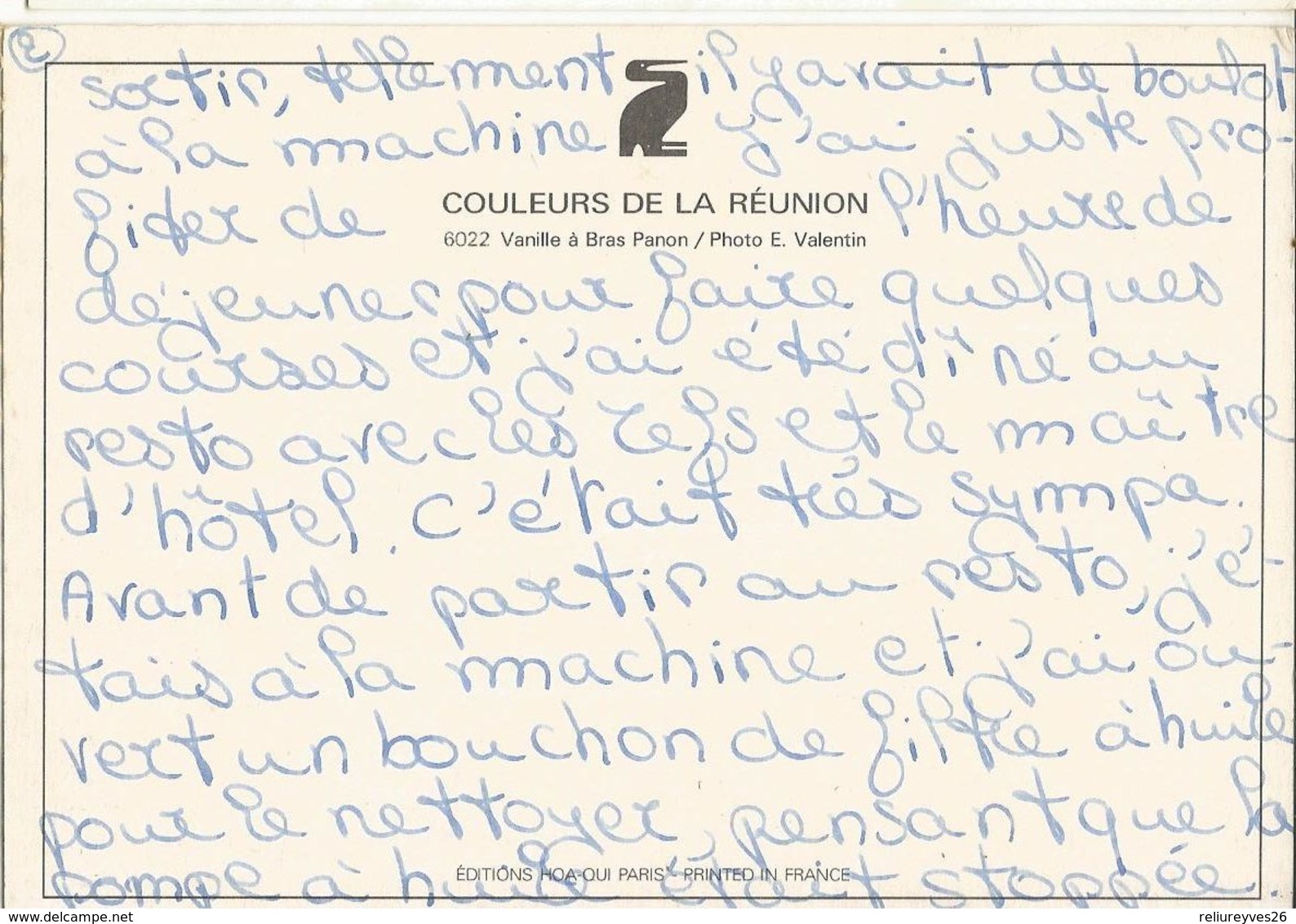 CPM, île De La Réunion , N°6022 , Vanille à Bras Panon ,Phot. E. Valentin, Ed. Hoa-Qui - Réunion