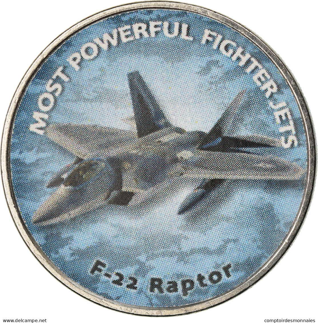 Monnaie, Zimbabwe, Shilling, 2018, Fighter Jet - F-22 Raptor, SPL, Nickel Plated - Simbabwe