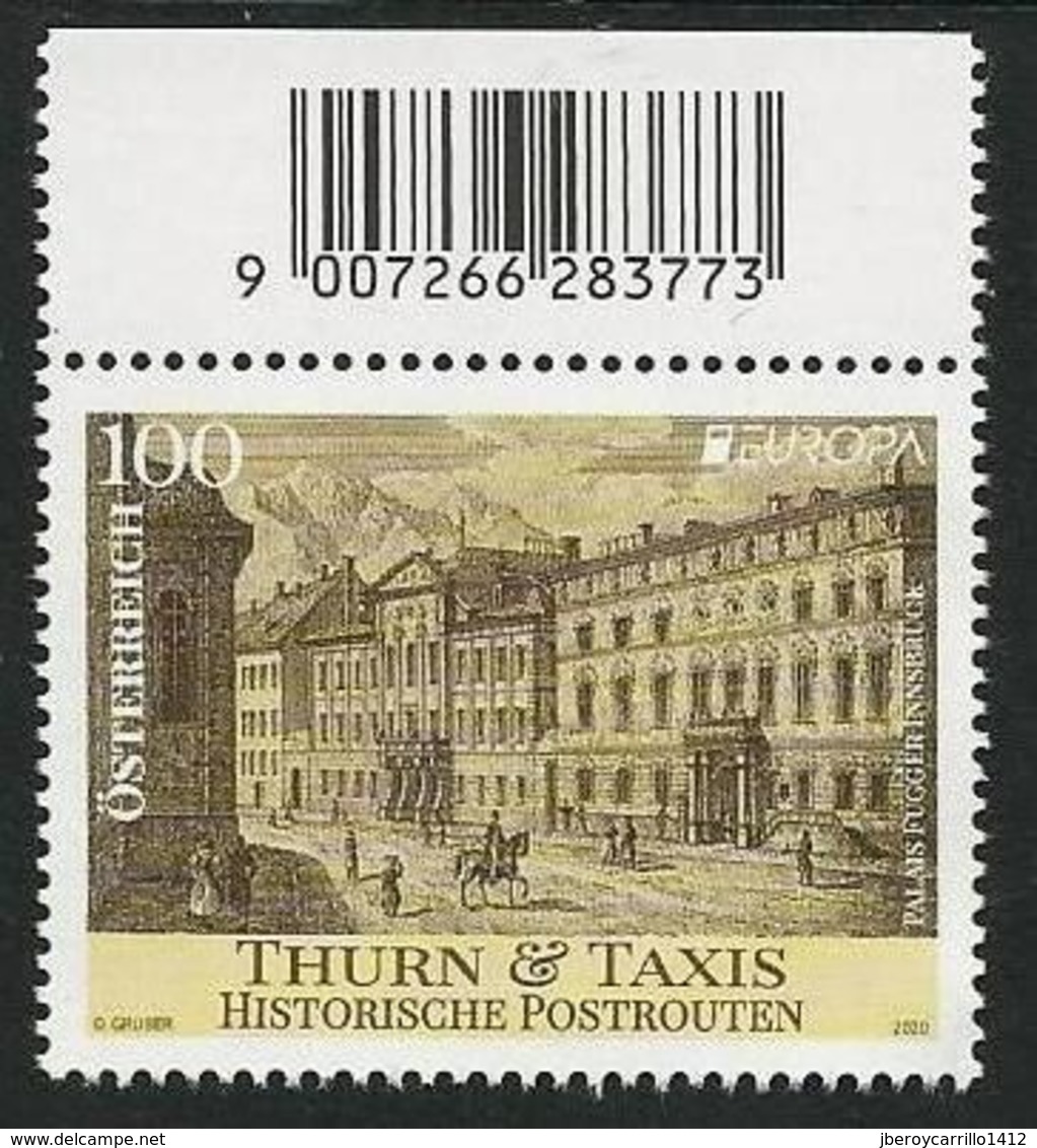 AUSTRIA / ÖSTERREICH - EUROPA 2020.-"ANTIGUAS RUTAS POSTALES - ANCIENT POSTAL ROUTES".-  SERIE CB-1 - 2020