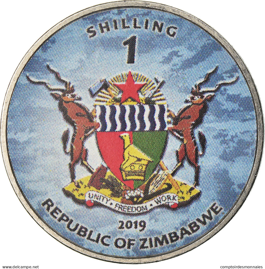 Monnaie, Zimbabwe, Shilling, 2019, Fighter Jet - Foxhound, SPL, Nickel Plated - Simbabwe