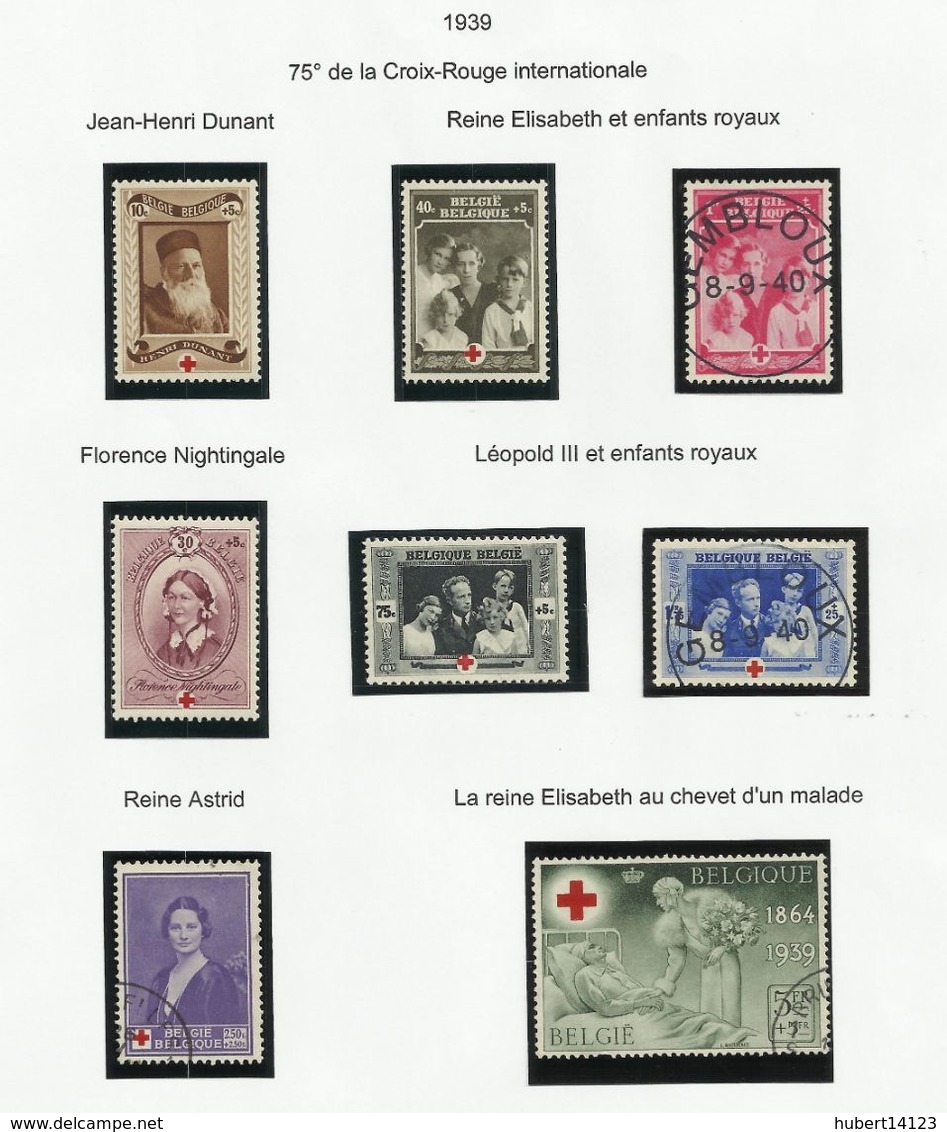 Belgique N° 496 à 503 De 1939 - Andere & Zonder Classificatie