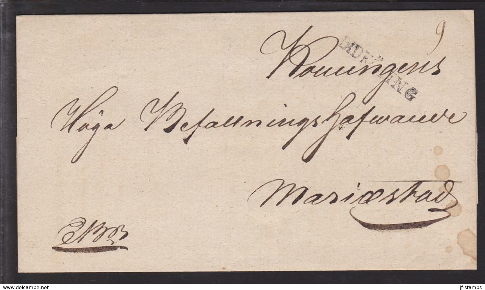 LIDKÖPING  On Cover To Kungl. Majst. Befallnings... Mariestad. Military Post. Seal SI... () - JF111005 - ... - 1855 Voorfilatelie