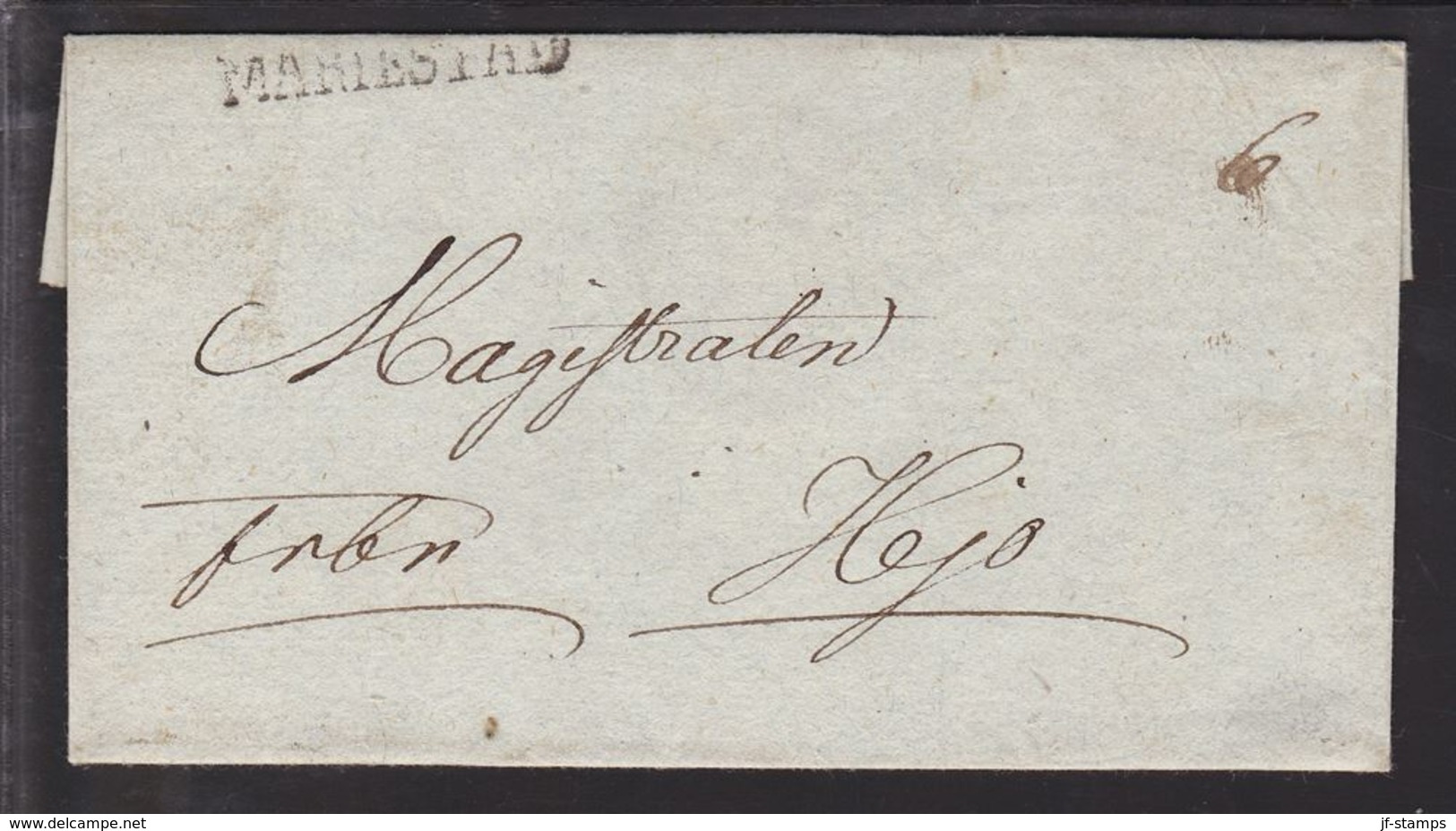 MARIESTAD  On Cover To Magistraten Hejo. Military Post. Seal SKARABORGS LÄNS LANDT CO... () - JF111006 - ... - 1855 Voorfilatelie