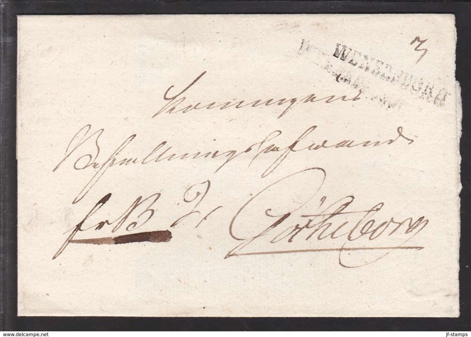 WENERSBORG  On Cover To Befallningshafvande I Göteborg. Military Post. Red Seal ..LES... () - JF111011 - ... - 1855 Prephilately